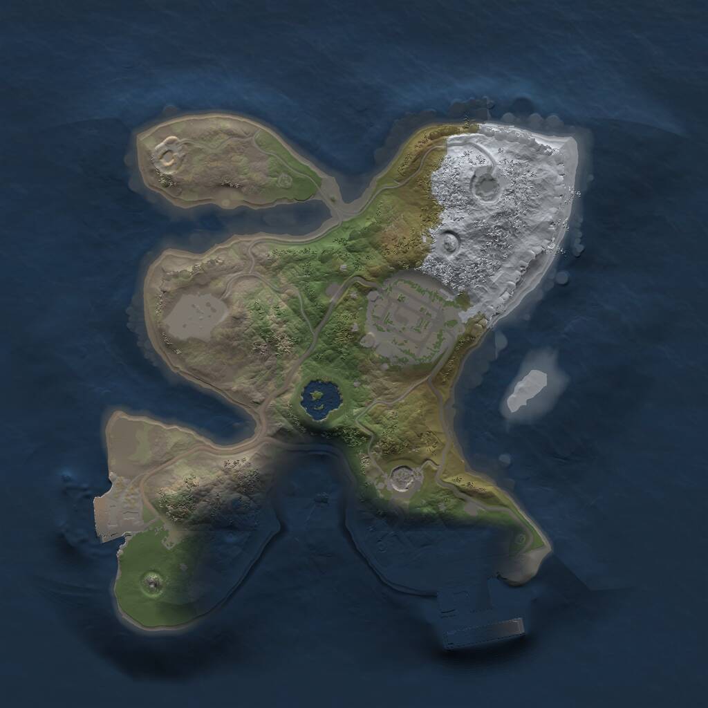 Rust Map: Procedural Map, Size: 1800, Seed: 2065545073, 4 Monuments