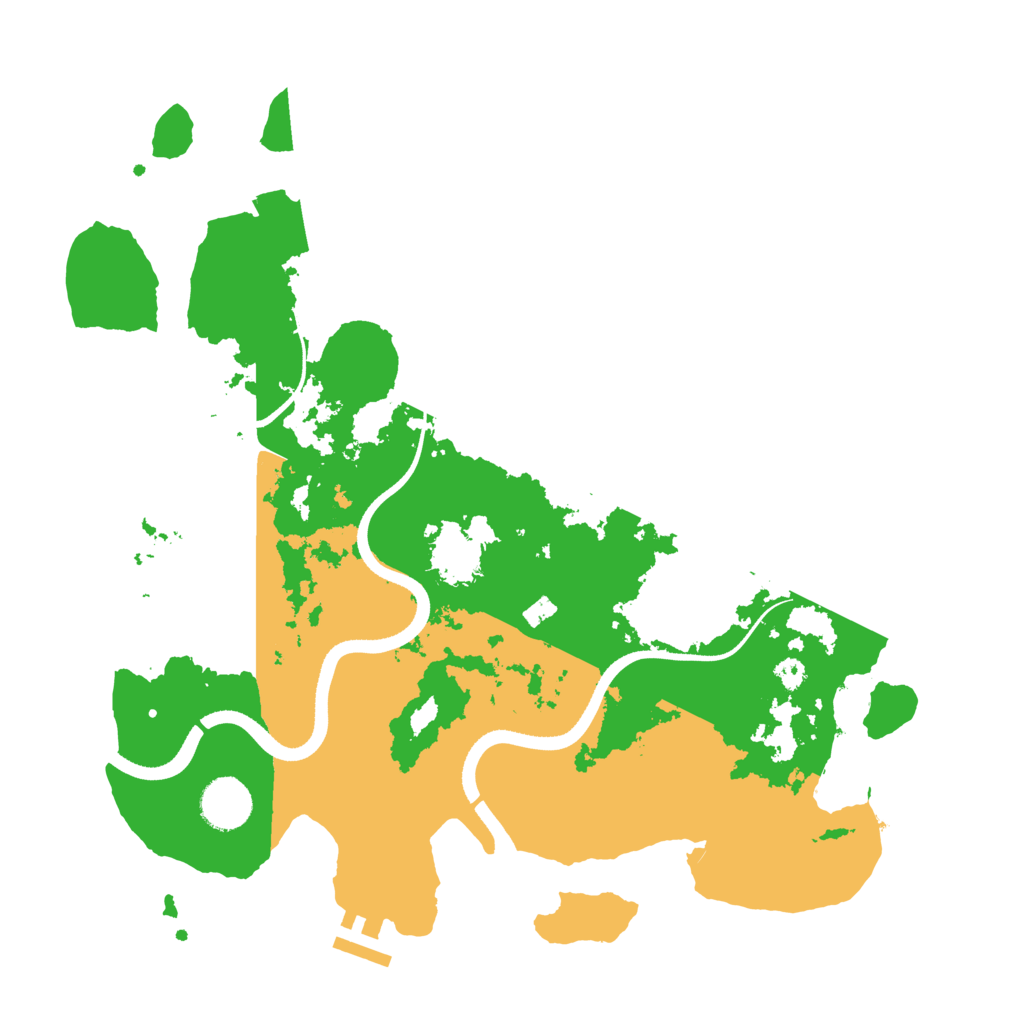 Biome Rust Map: Procedural Map, Size: 3500, Seed: 172590