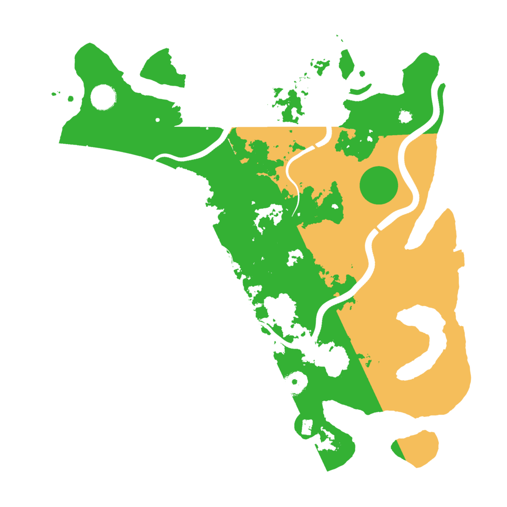 Biome Rust Map: Procedural Map, Size: 3500, Seed: 395499