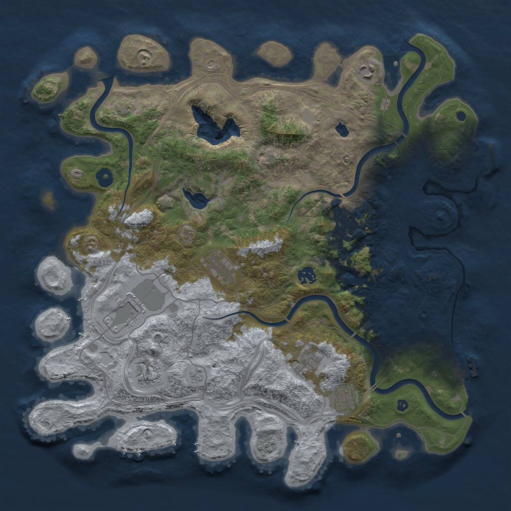 Rust Map: Procedural Map, Size: 4250, Seed: 1603324969, 15 Monuments