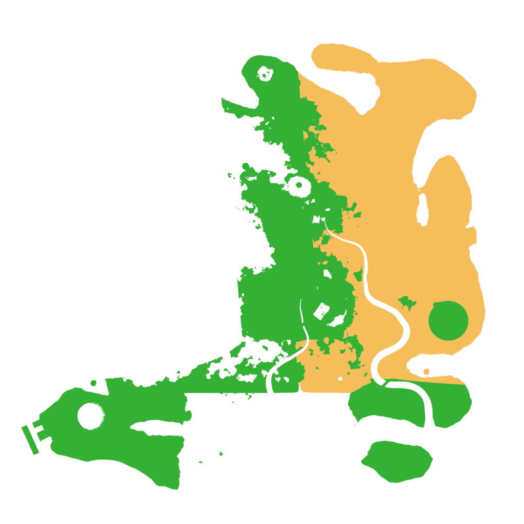 Biome Rust Map: Procedural Map, Size: 3500, Seed: 964777