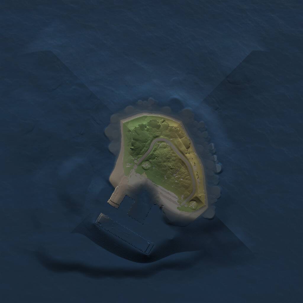 Rust Map: Procedural Map, Size: 1000, Seed: 1232500092, 2 Monuments