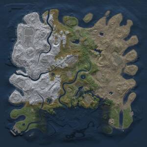 Thumbnail Rust Map: Procedural Map, Size: 4500, Seed: 1513419854, 15 Monuments