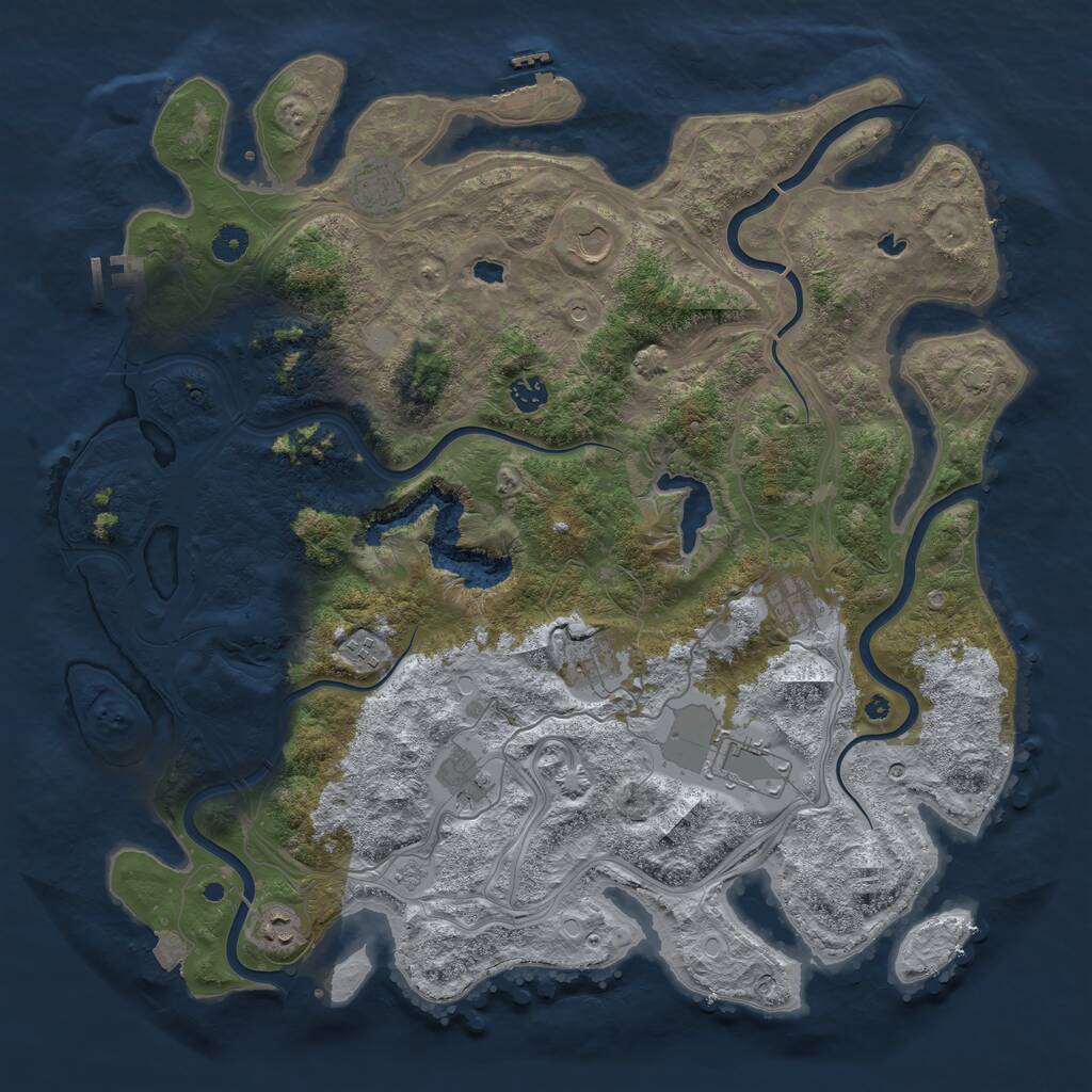 Rust Map: Procedural Map, Size: 4500, Seed: 2000244308, 15 Monuments