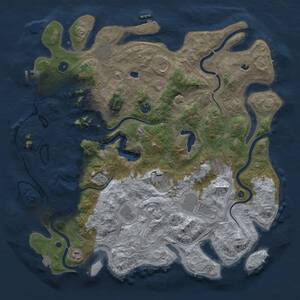 Thumbnail Rust Map: Procedural Map, Size: 4500, Seed: 2000244308, 15 Monuments