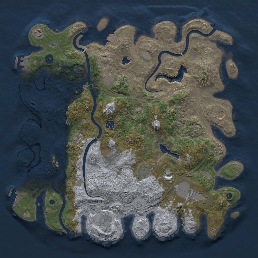 Rust Map: Procedural Map, Size: 4250, Seed: 622292413, 15 Monuments