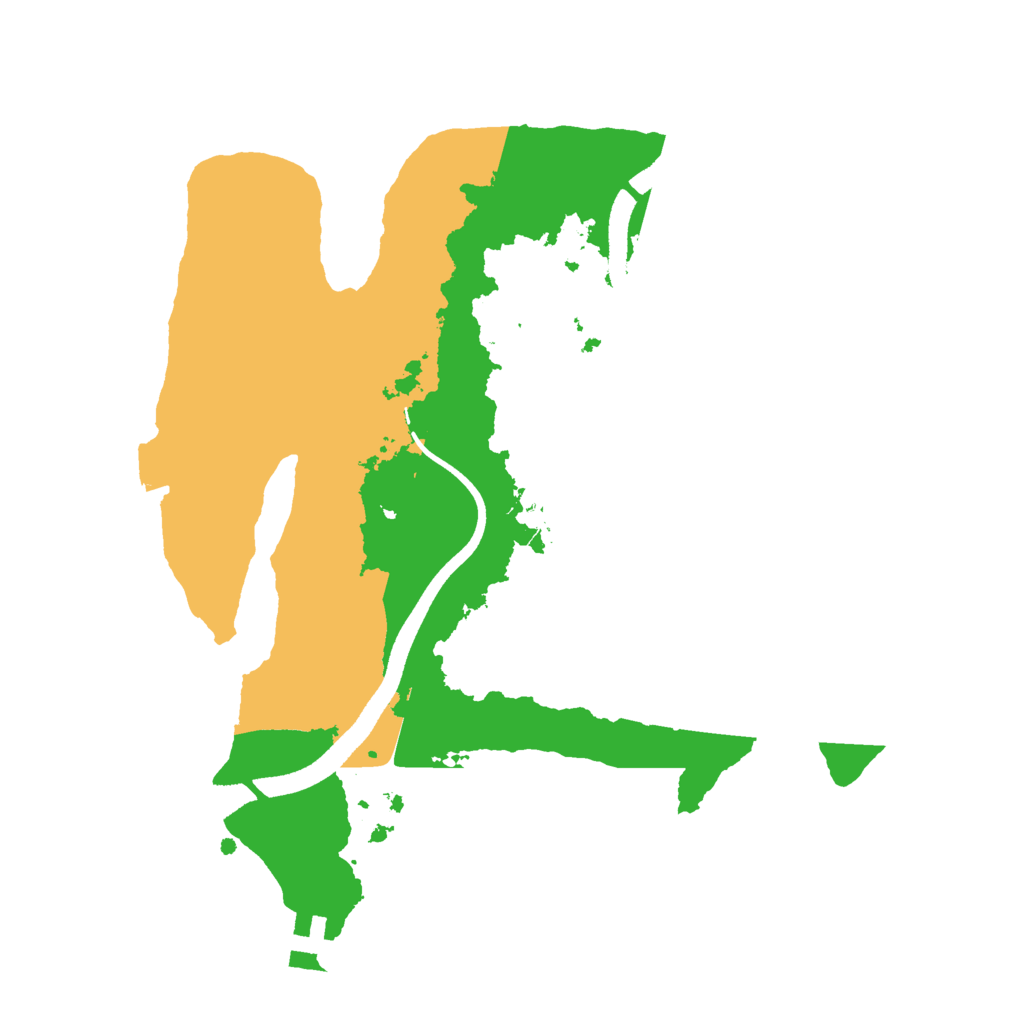 Biome Rust Map: Procedural Map, Size: 2500, Seed: 2734