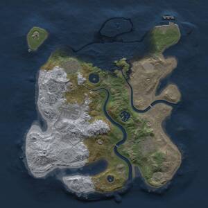 Thumbnail Rust Map: Procedural Map, Size: 3000, Seed: 14926, 10 Monuments