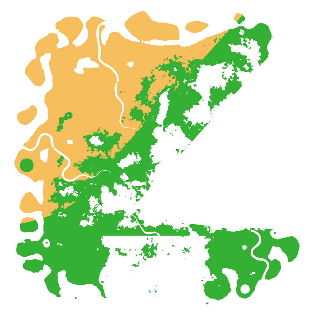 Biome Rust Map: Procedural Map, Size: 6000, Seed: 1421540658