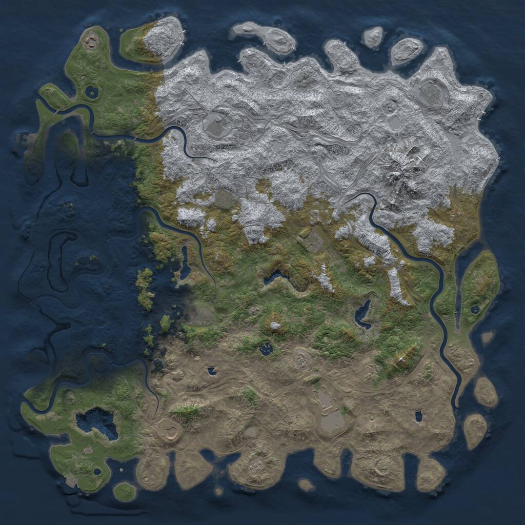 Rust Map: Procedural Map, Size: 6000, Seed: 1482969562, 17 Monuments