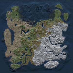 Thumbnail Rust Map: Procedural Map, Size: 4500, Seed: 1188493667, 15 Monuments