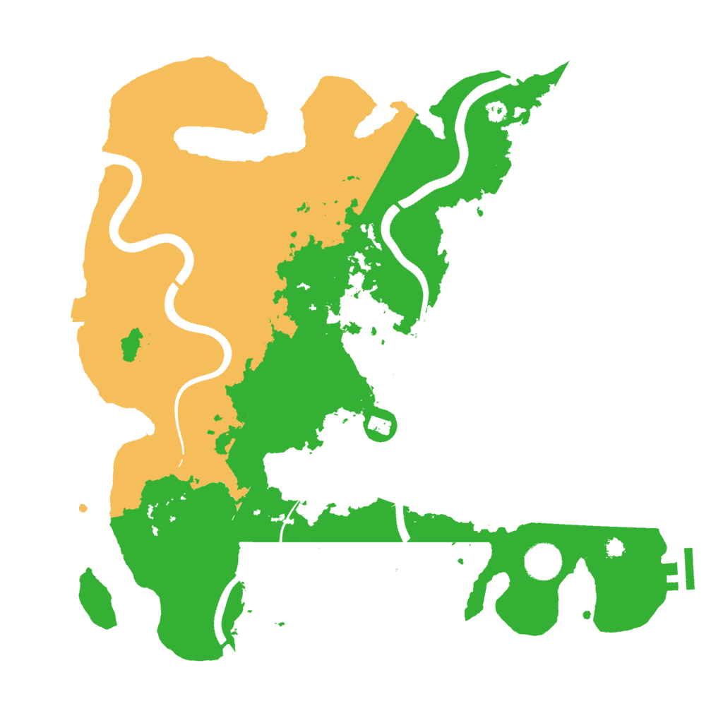 Biome Rust Map: Procedural Map, Size: 3500, Seed: 1458591803