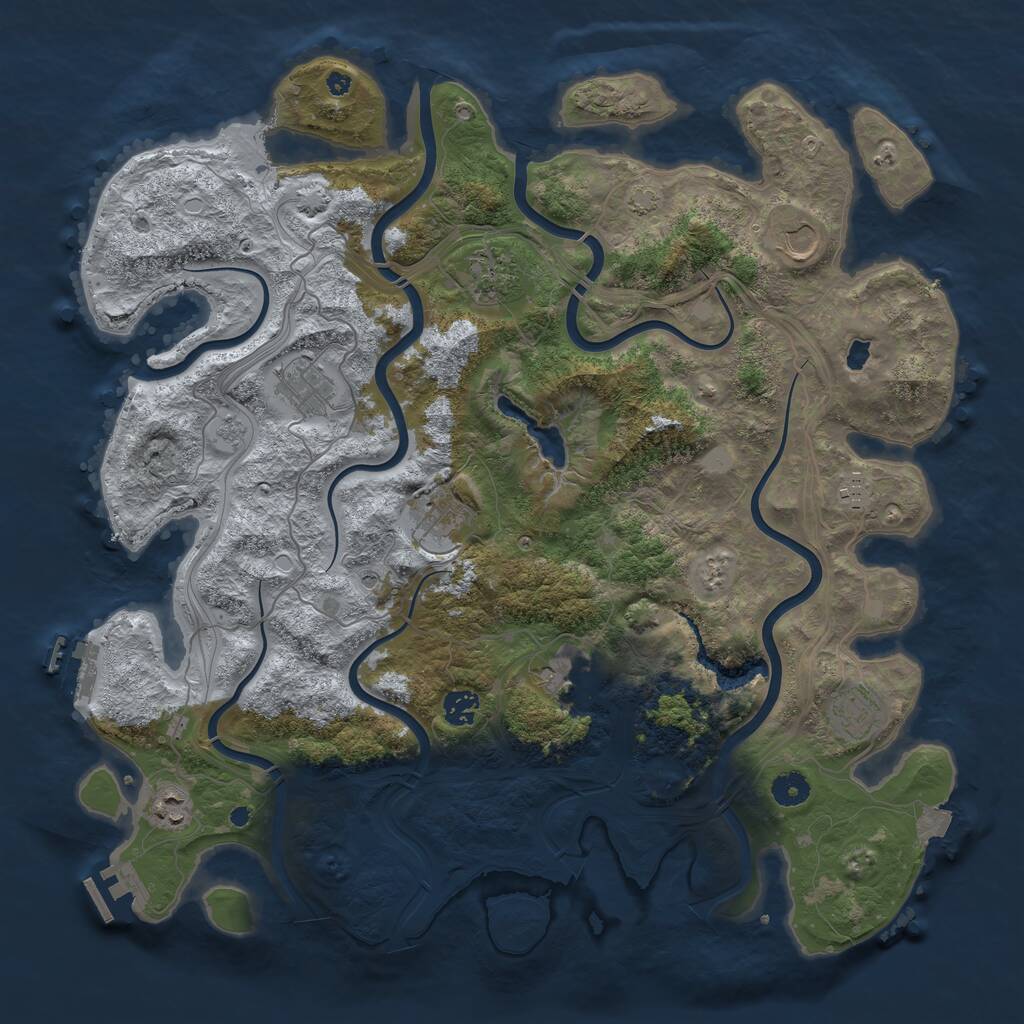 Rust Map: Procedural Map, Size: 4258, Seed: 885224397, 15 Monuments