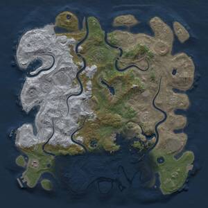 Thumbnail Rust Map: Procedural Map, Size: 4258, Seed: 885224397, 15 Monuments