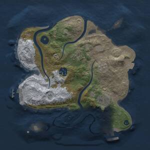 Thumbnail Rust Map: Procedural Map, Size: 2700, Seed: 1787572891, 9 Monuments