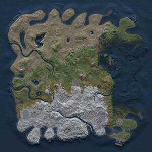 Thumbnail Rust Map: Procedural Map, Size: 4500, Seed: 1679315297, 16 Monuments
