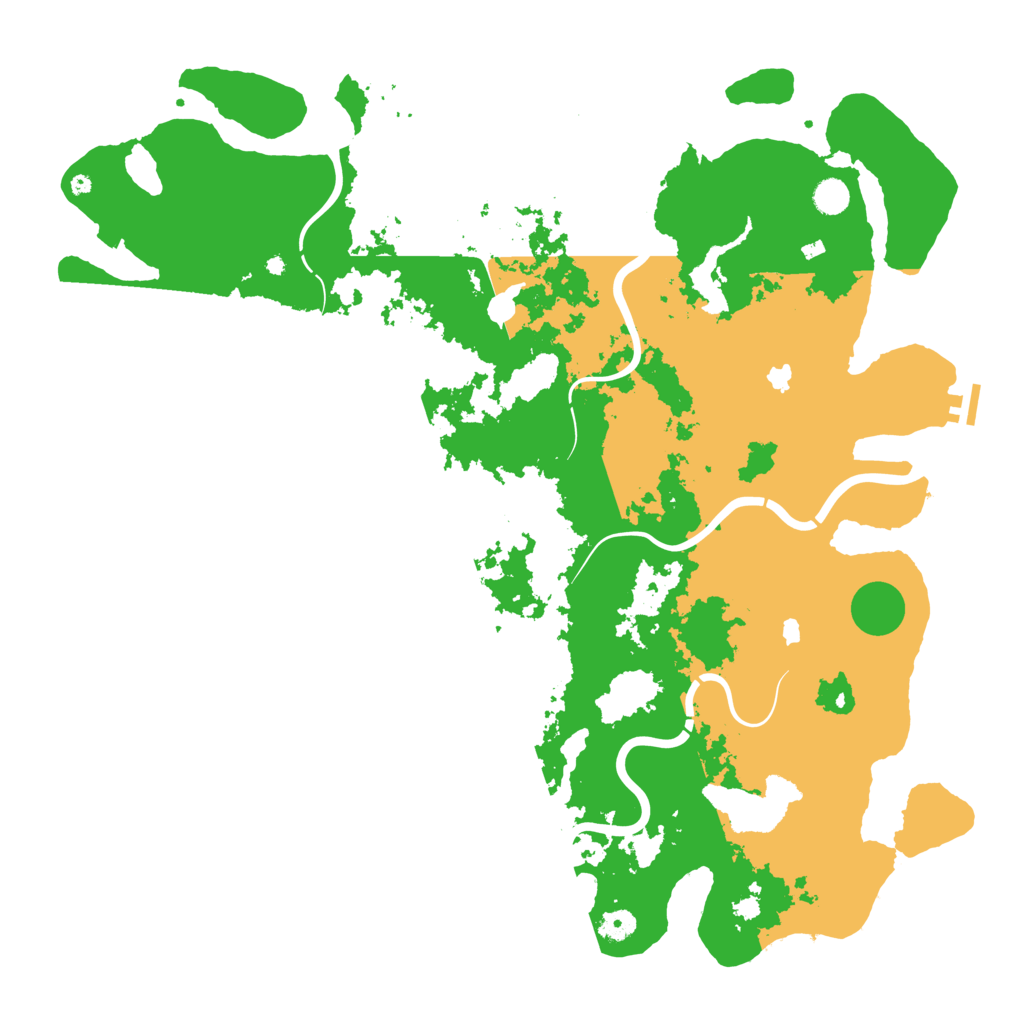 Biome Rust Map: Procedural Map, Size: 5000, Seed: 1521