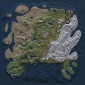 Thumbnail Rust Map: Procedural Map, Size: 4500, Seed: 865159931, 16 Monuments