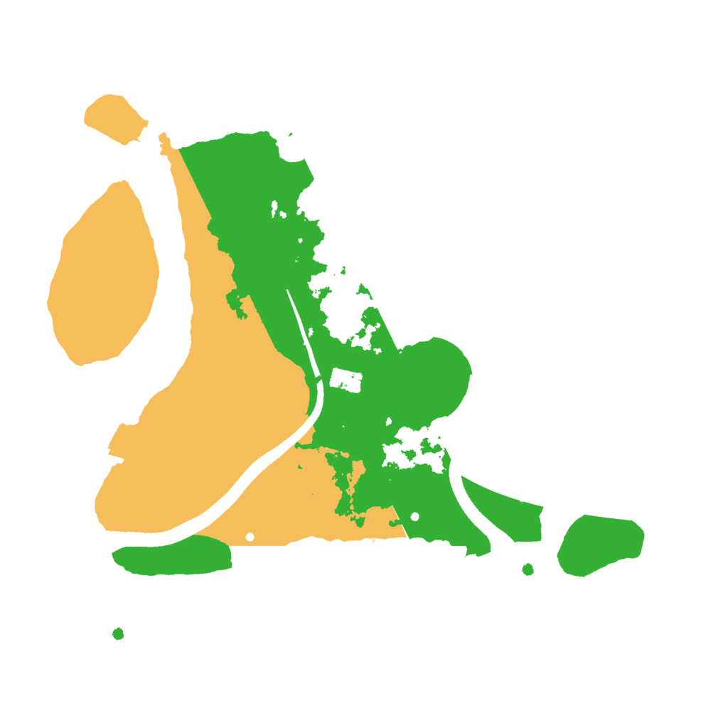 Biome Rust Map: Procedural Map, Size: 2500, Seed: 77760