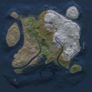Thumbnail Rust Map: Procedural Map, Size: 2500, Seed: 77760, 8 Monuments