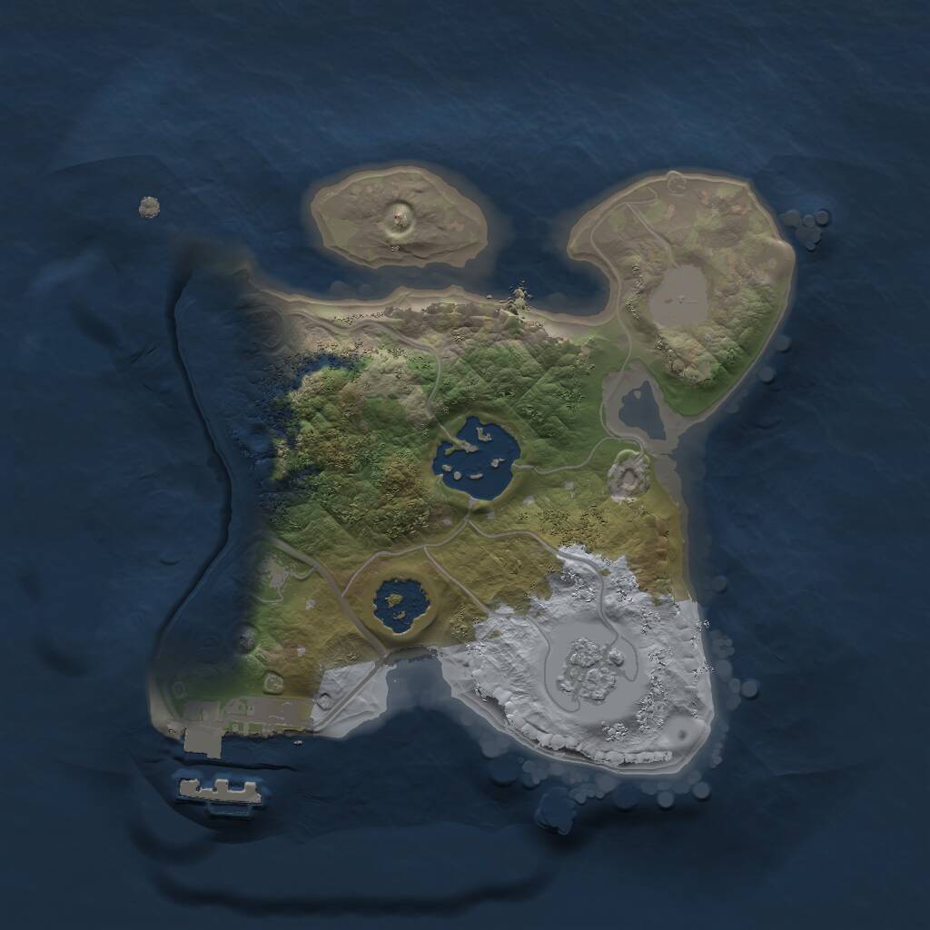 Rust Map: Procedural Map, Size: 1750, Seed: 87560314, 4 Monuments