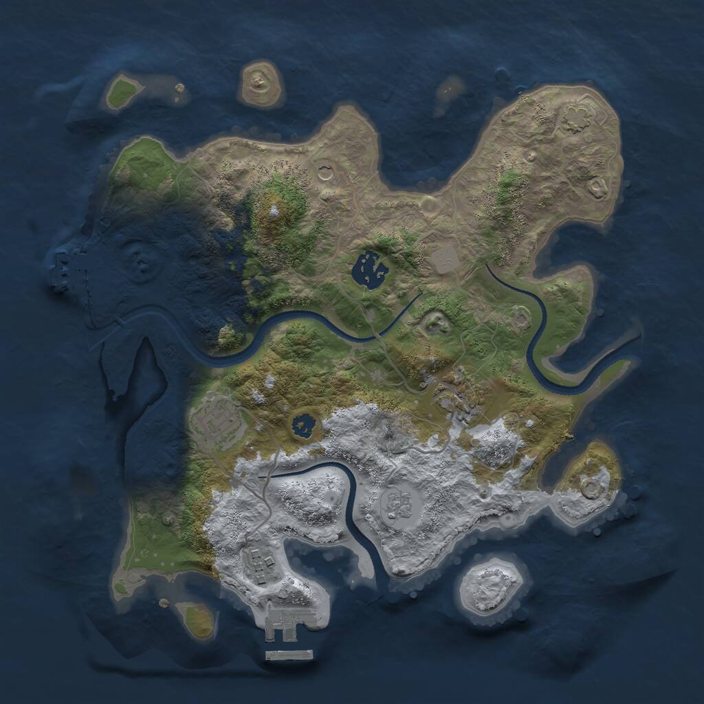 Rust Map: Procedural Map, Size: 3000, Seed: 1478363014, 10 Monuments
