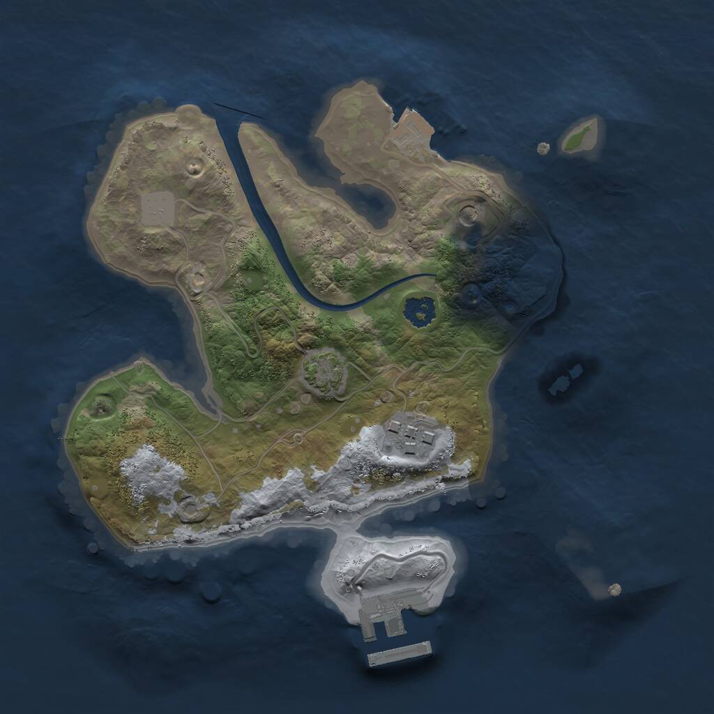 Rust Map: Procedural Map, Size: 2250, Seed: 26, 5 Monuments