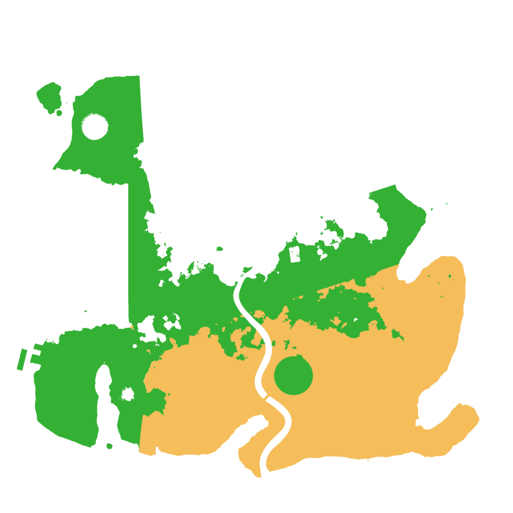 Biome Rust Map: Procedural Map, Size: 3500, Seed: 48273195