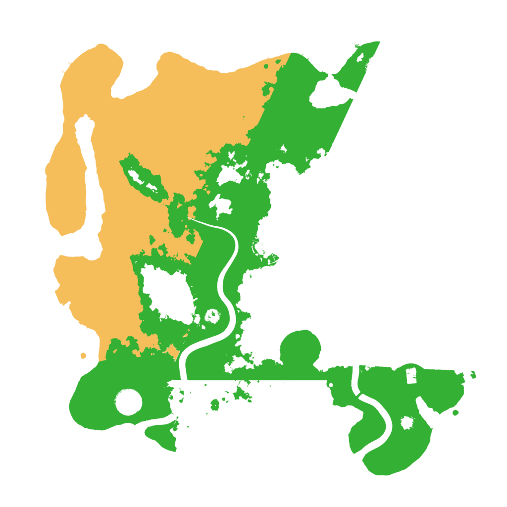 Biome Rust Map: Procedural Map, Size: 3500, Seed: 864258