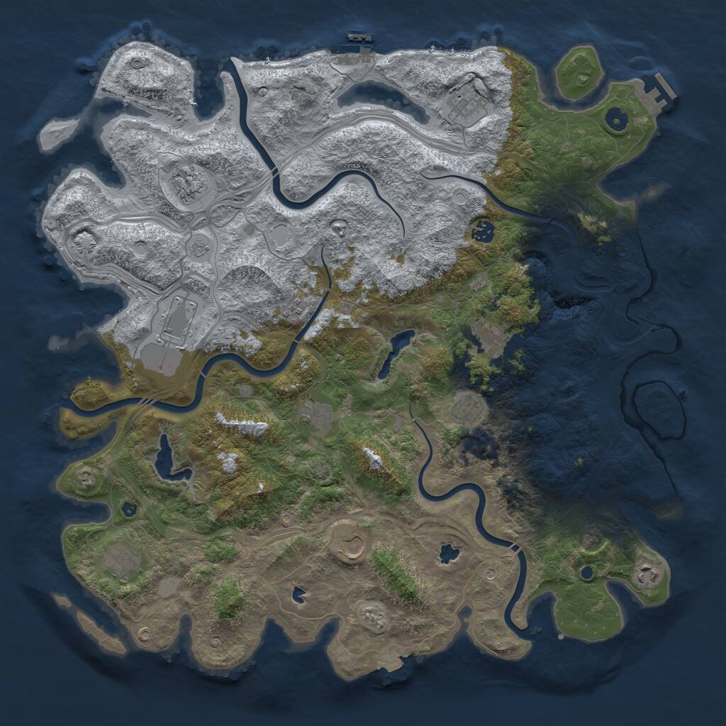 Rust Map: Procedural Map, Size: 4800, Seed: 65348432, 17 Monuments