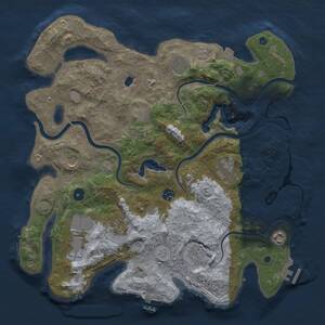 Thumbnail Rust Map: Procedural Map, Size: 4000, Seed: 638953, 16 Monuments