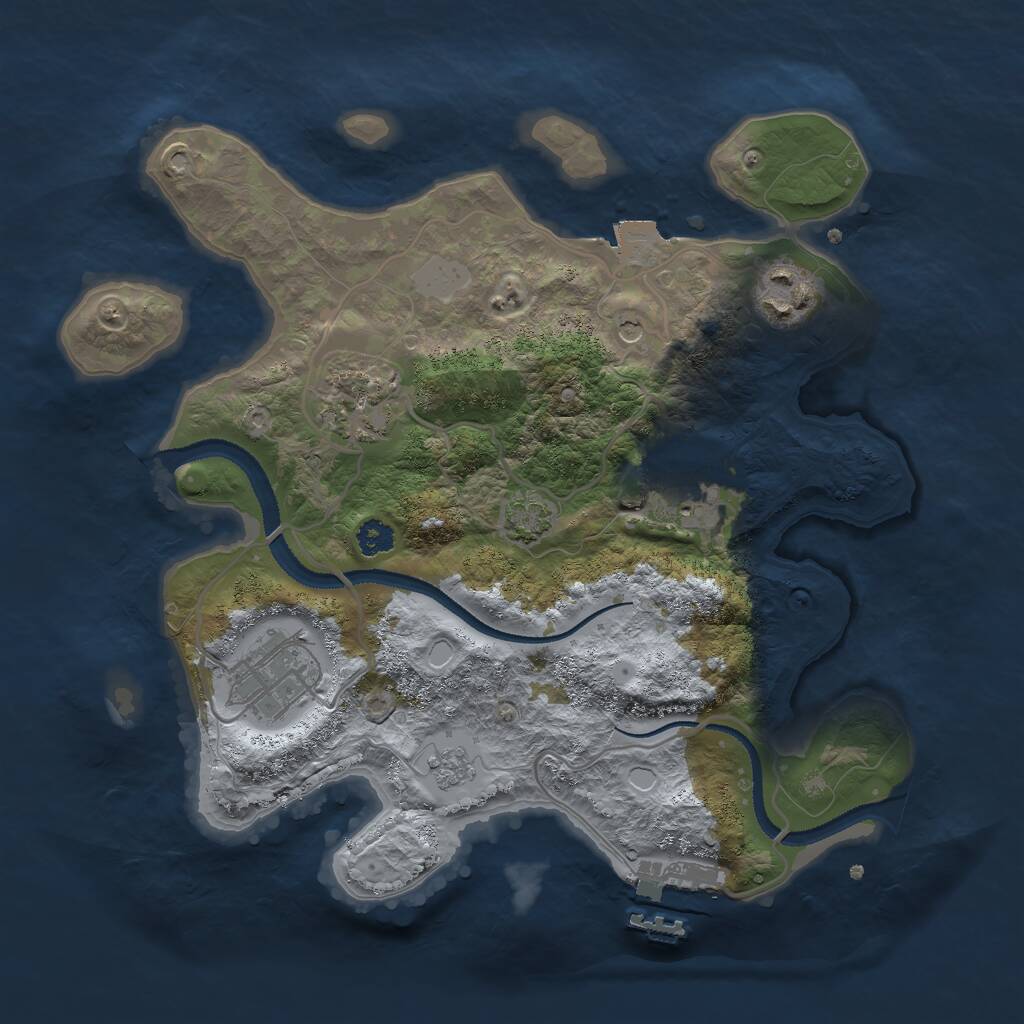 Rust Map: Procedural Map, Size: 2800, Seed: 570863210, 9 Monuments