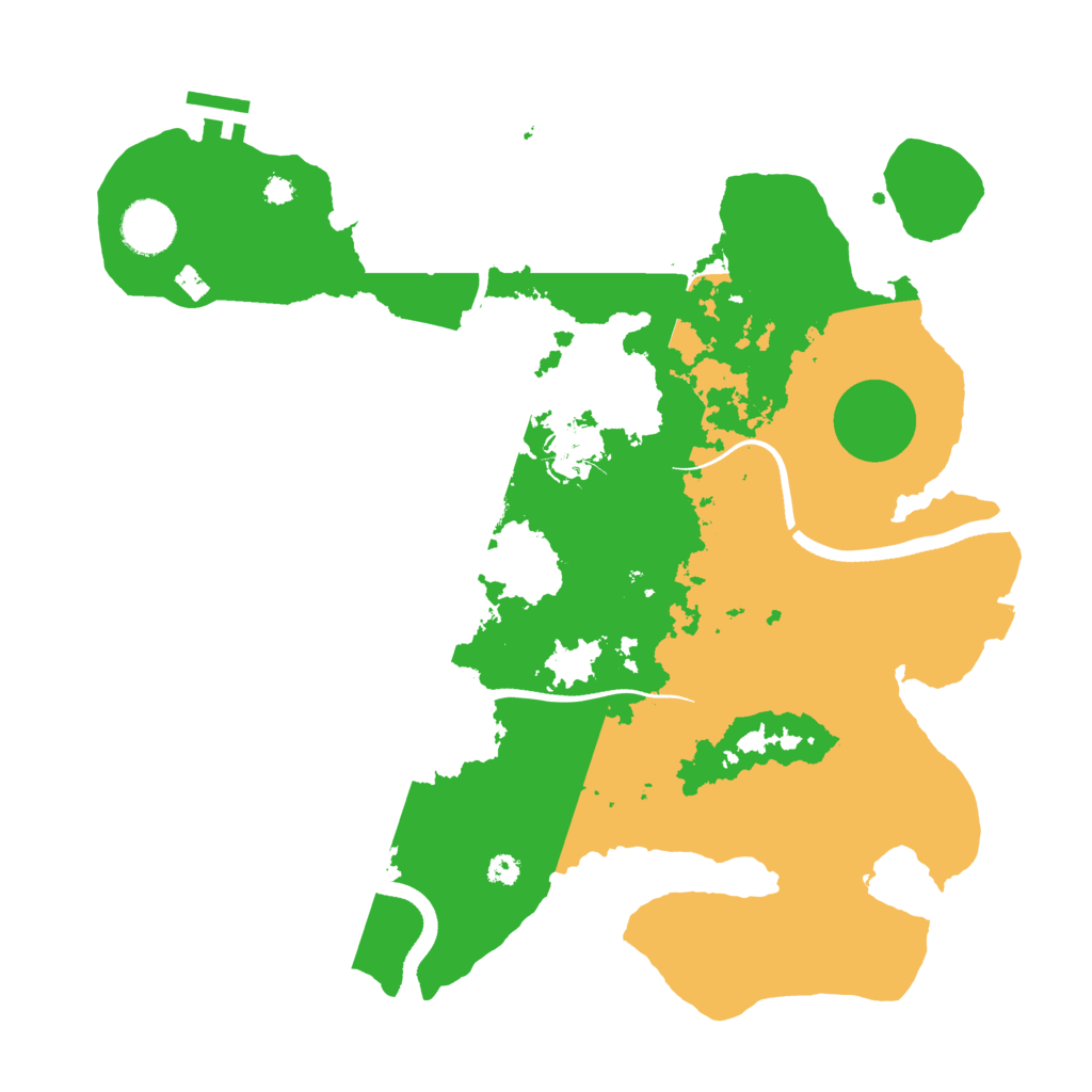 Biome Rust Map: Procedural Map, Size: 3500, Seed: 490302