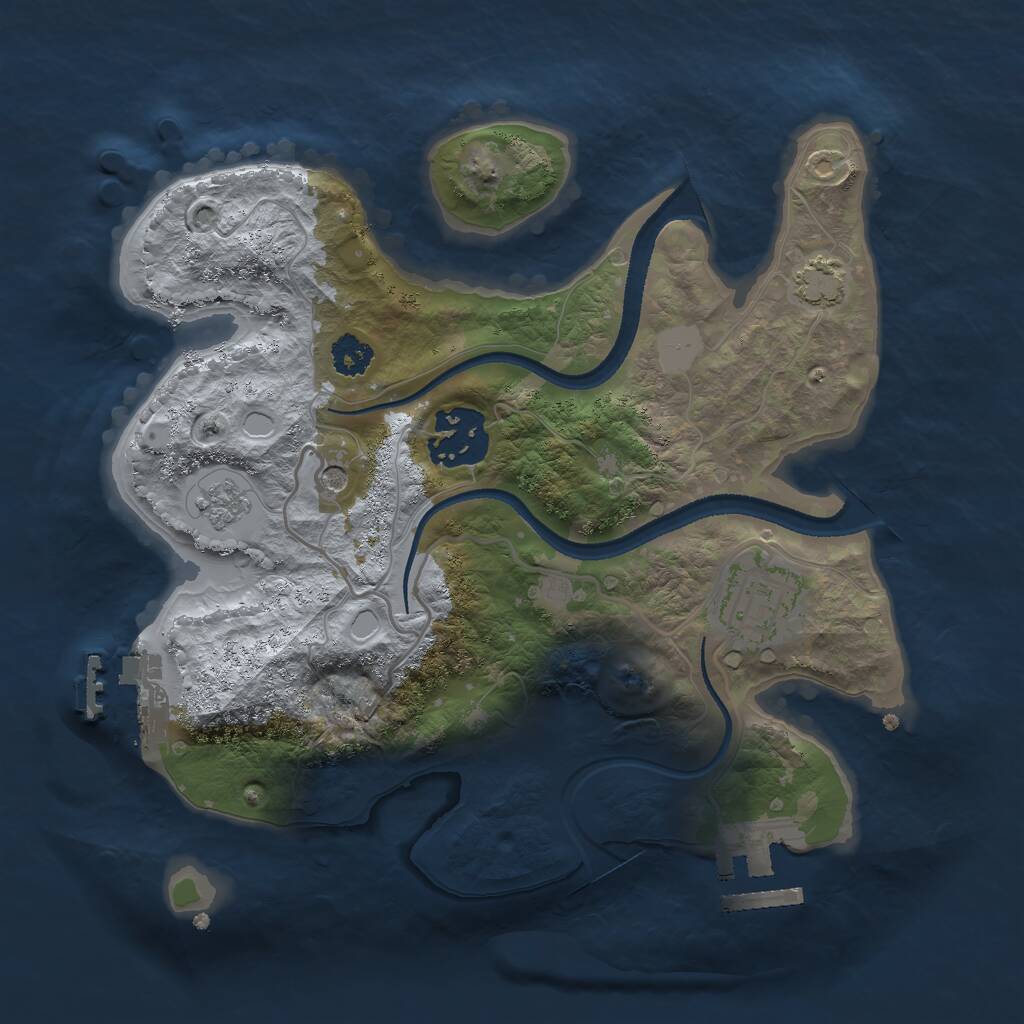 Rust Map: Procedural Map, Size: 2500, Seed: 1763775961, 8 Monuments