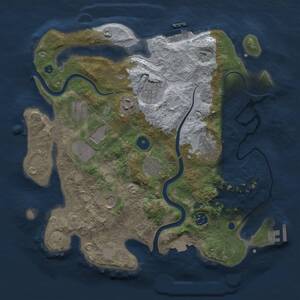 Thumbnail Rust Map: Procedural Map, Size: 3500, Seed: 751613, 15 Monuments