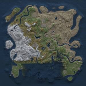 Thumbnail Rust Map: Procedural Map, Size: 4500, Seed: 762775834, 16 Monuments