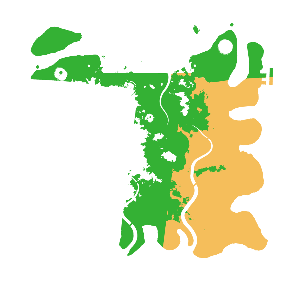 Biome Rust Map: Procedural Map, Size: 3500, Seed: 545781