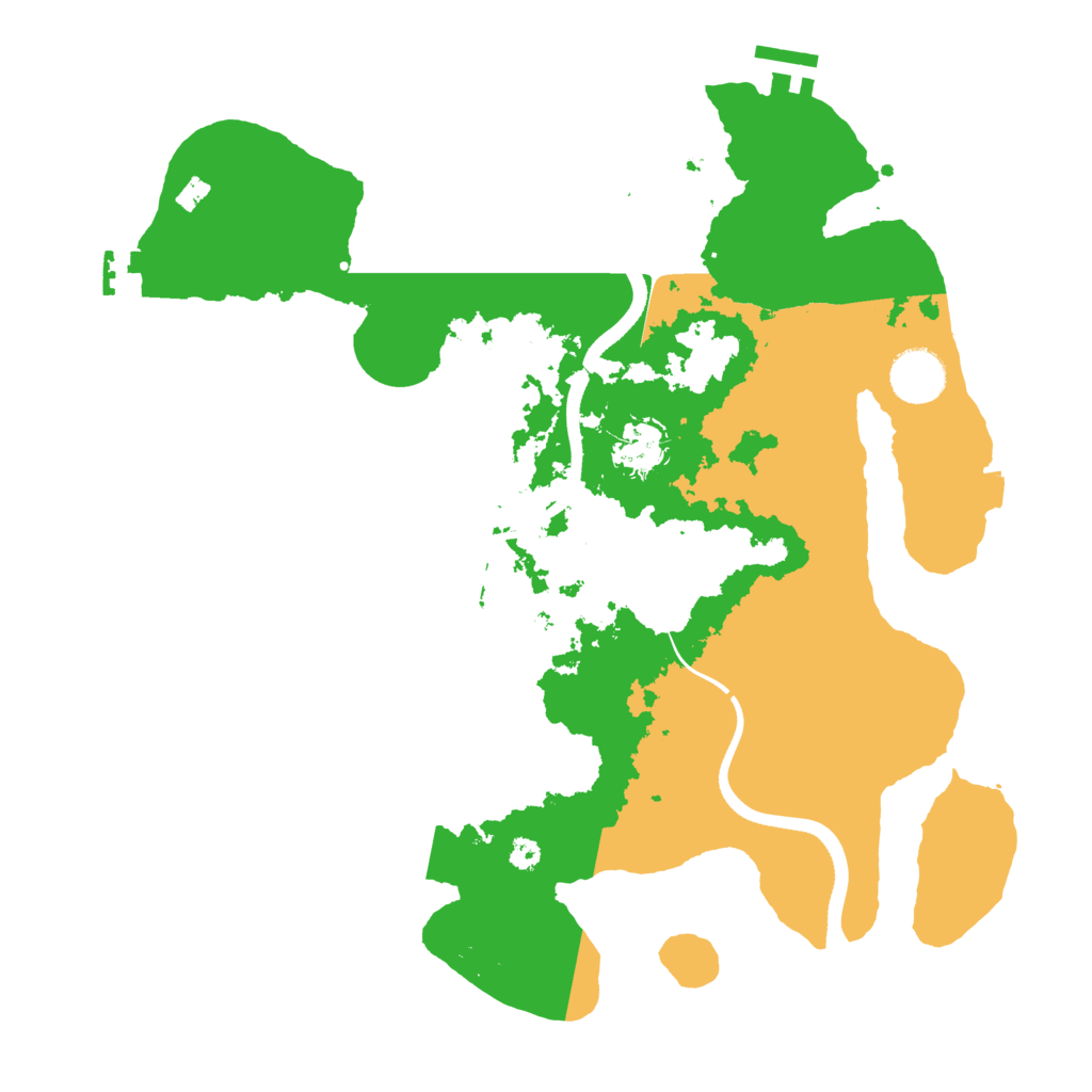 Biome Rust Map: Procedural Map, Size: 3500, Seed: 155919