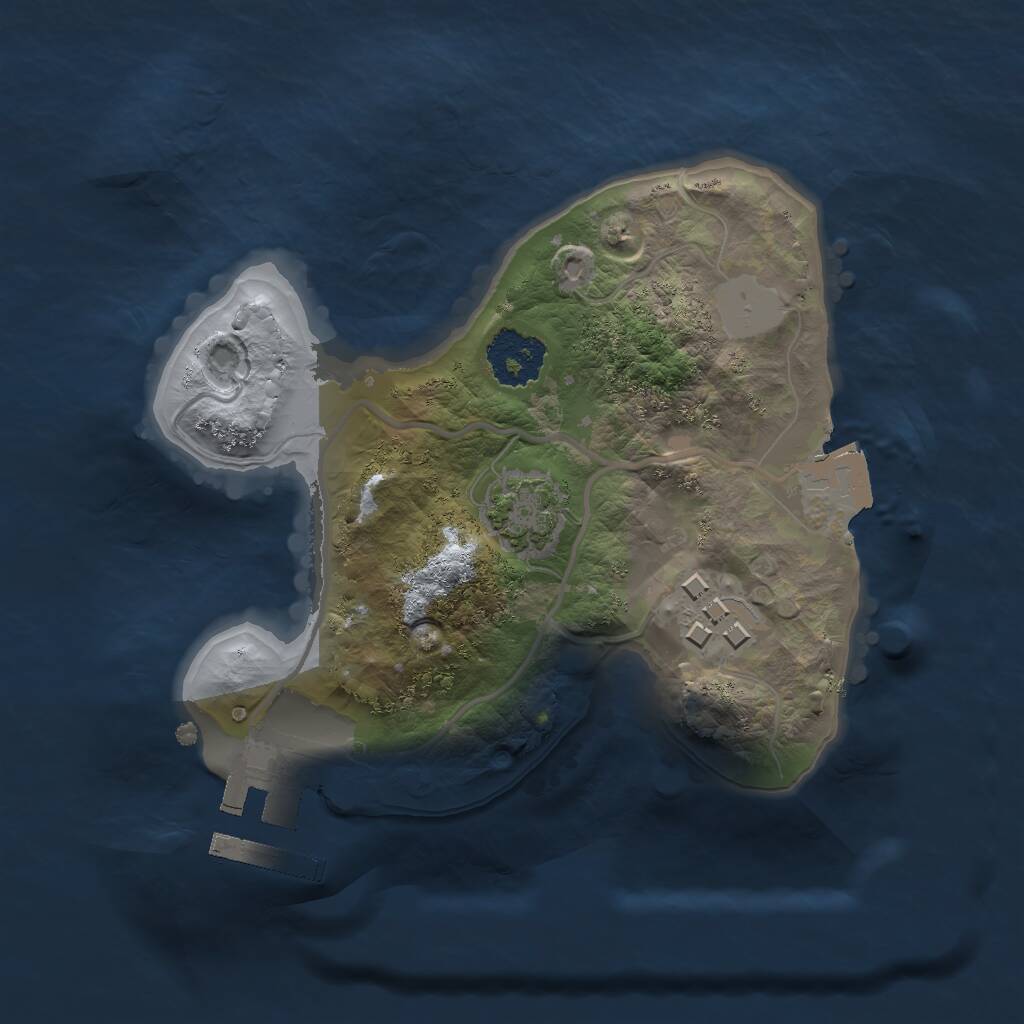 Rust Map: Procedural Map, Size: 1800, Seed: 62192300, 4 Monuments