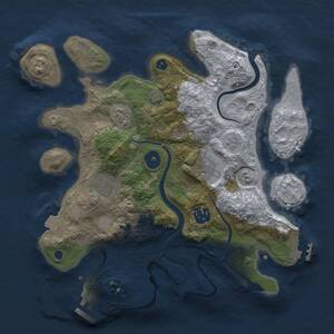 Thumbnail Rust Map: Procedural Map, Size: 3000, Seed: 378793338, 10 Monuments