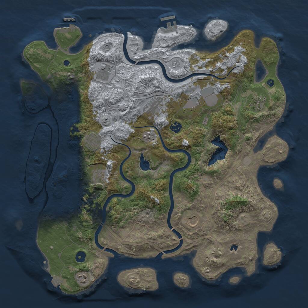 Rust Map: Procedural Map, Size: 4250, Seed: 1665171789, 16 Monuments