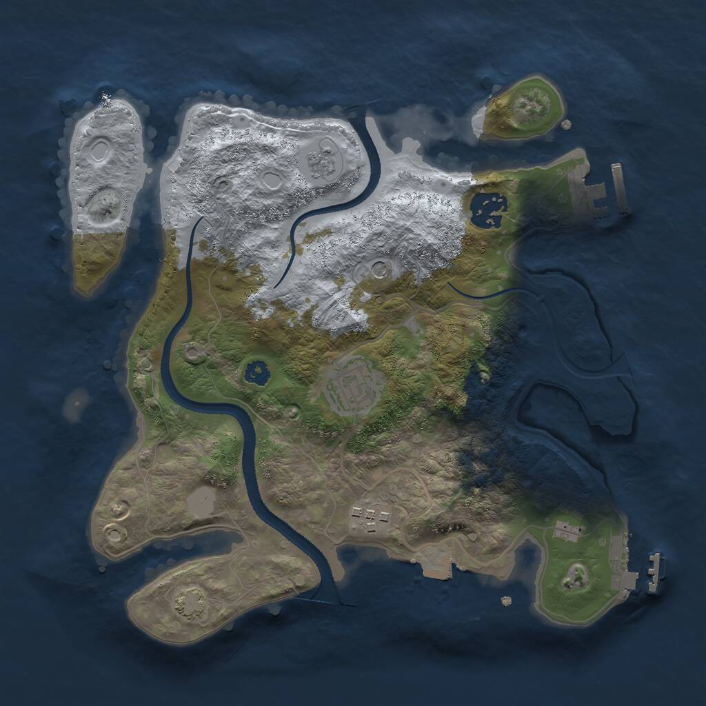 Rust Map: Procedural Map, Size: 2800, Seed: 628905936, 9 Monuments