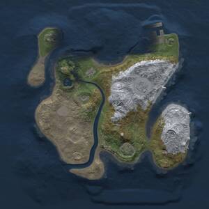 Thumbnail Rust Map: Procedural Map, Size: 2200, Seed: 496013250, 5 Monuments
