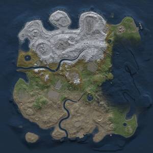 Thumbnail Rust Map: Procedural Map, Size: 3700, Seed: 2135933183, 16 Monuments