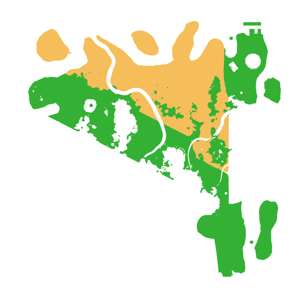 Biome Rust Map: Procedural Map, Size: 3500, Seed: 799542