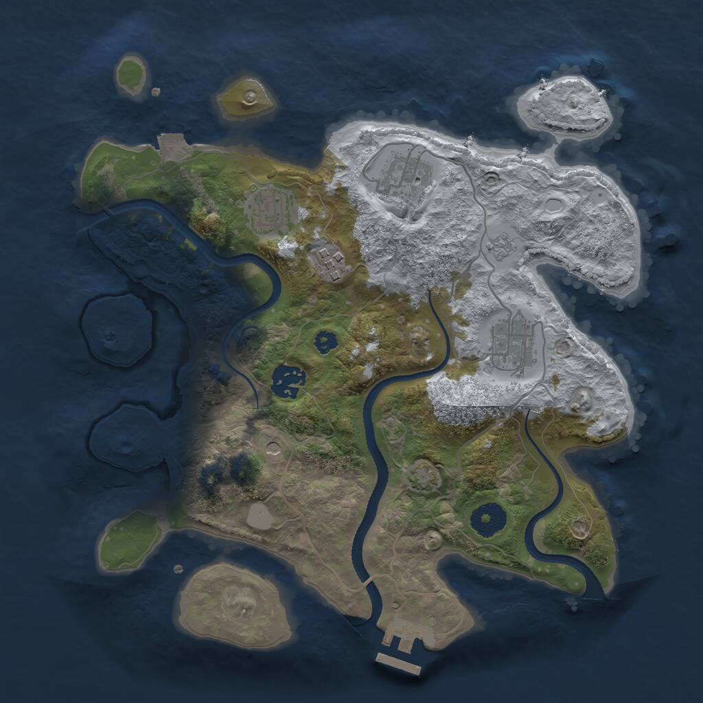 Rust Map: Procedural Map, Size: 3101, Seed: 456954800, 10 Monuments