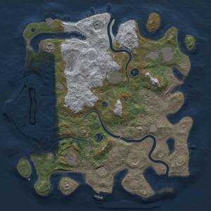 Thumbnail Rust Map: Procedural Map, Size: 3900, Seed: 123456789, 15 Monuments