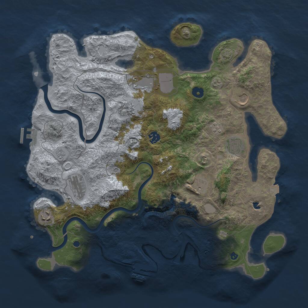 Rust Map: Procedural Map, Size: 4000, Seed: 23245566, 15 Monuments