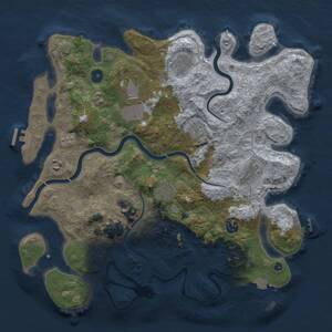 Thumbnail Rust Map: Procedural Map, Size: 3900, Seed: 812993559, 15 Monuments