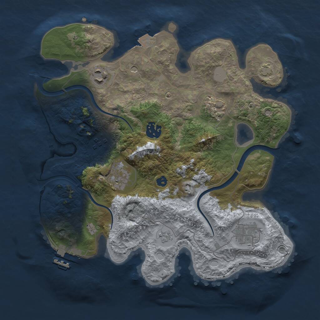 Rust Map: Procedural Map, Size: 3000, Seed: 271199863, 11 Monuments